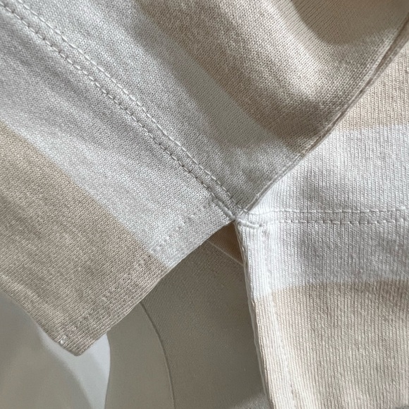 Everlane The Organic Cotton Polo Dress Striped Beige Size Small - Picture 8 of 12